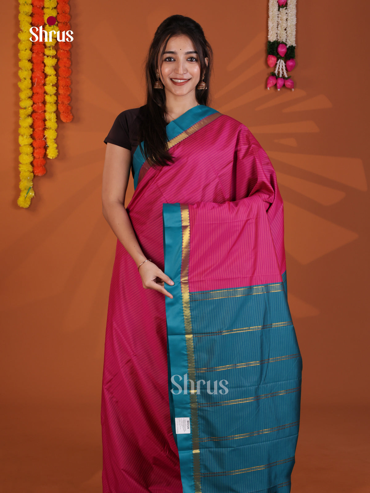 DLS09013 - Semi Silk Saree - Shop on Shrus.com