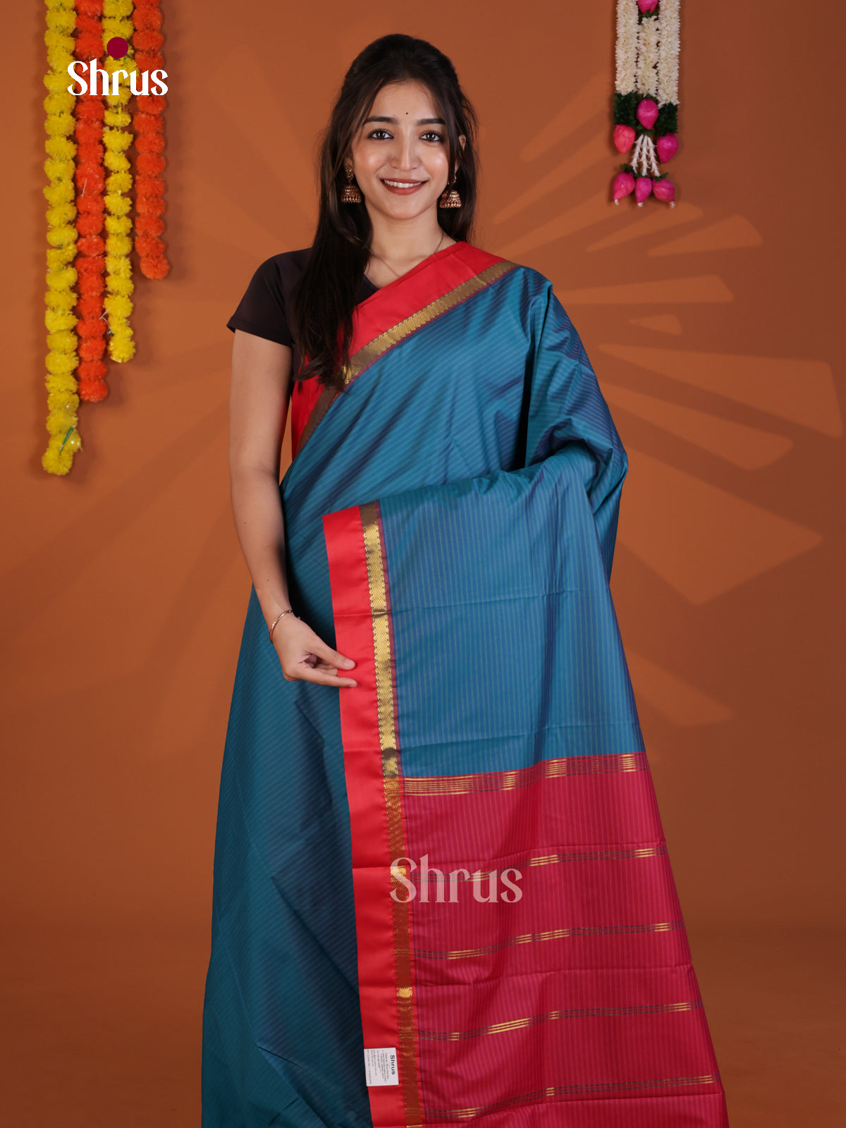DLS09015 - Semi Silk Saree - Shop on Shrus.com