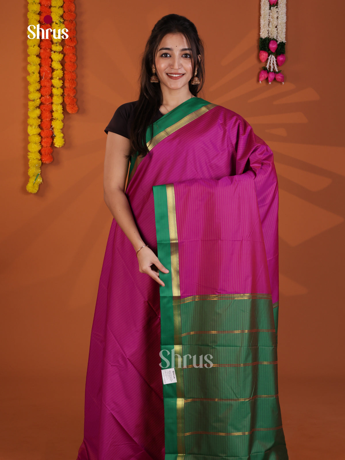 DLS09025 - Semi Silk Saree - Shop on Shrus.com