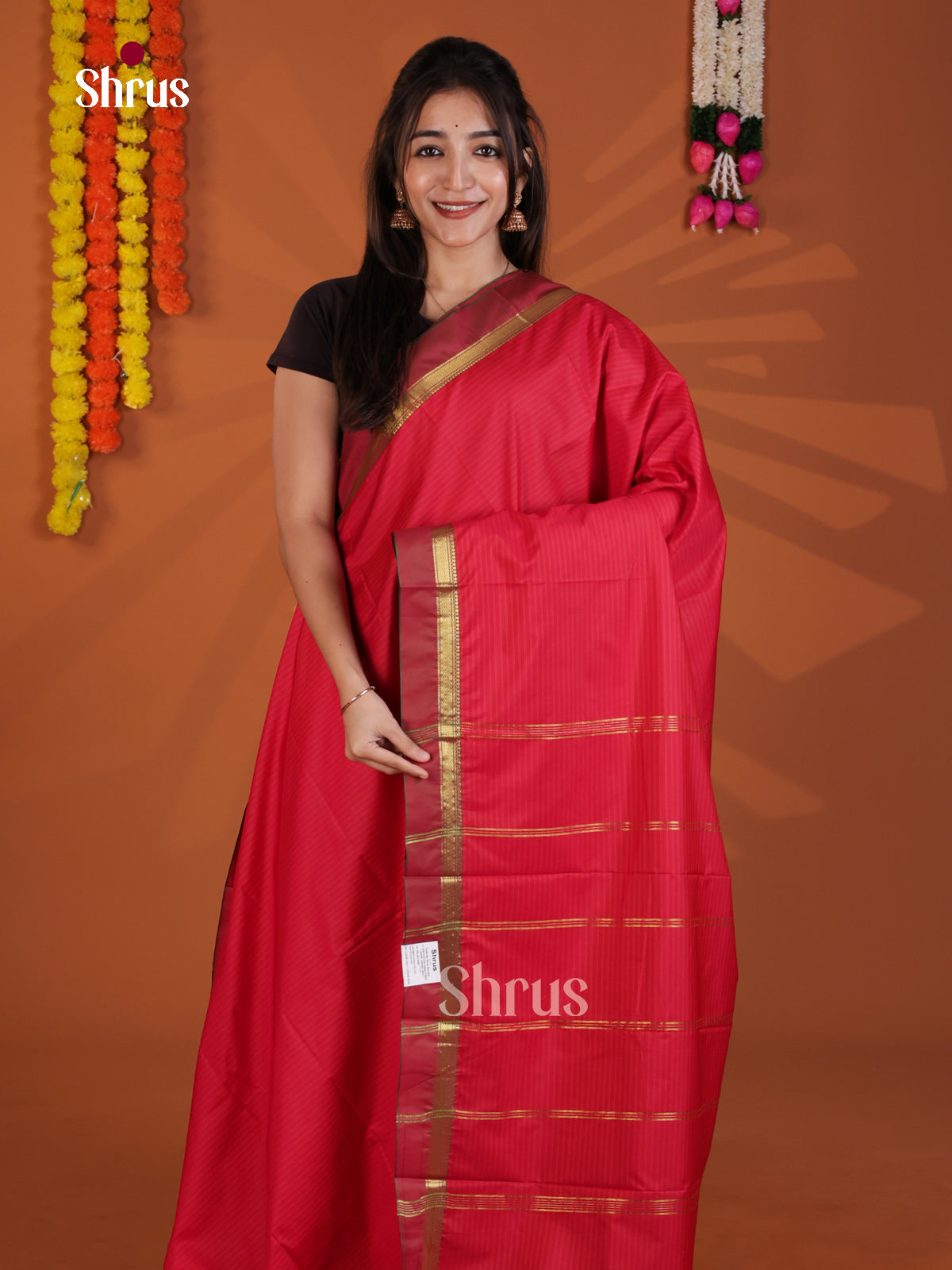DLS09035 - Semi Silk Saree - Shop on Shrus.com