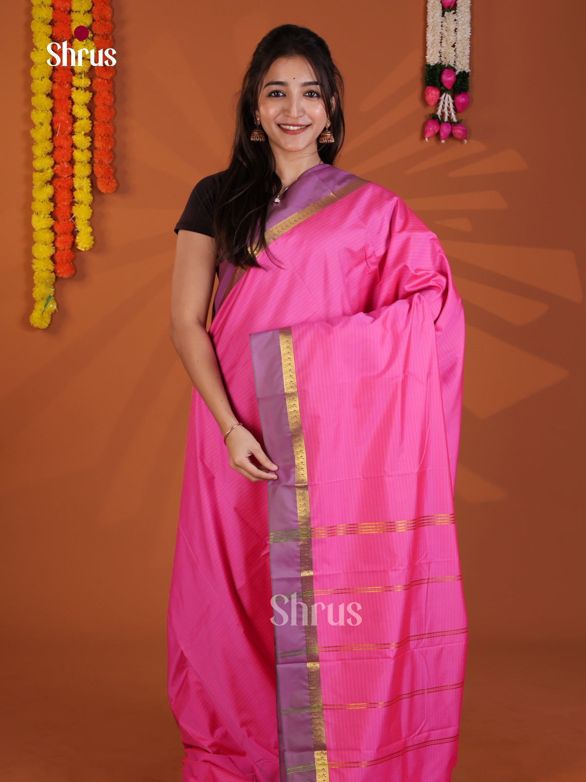 DLS09041 - Semi Silk Saree - Shop on Shrus.com