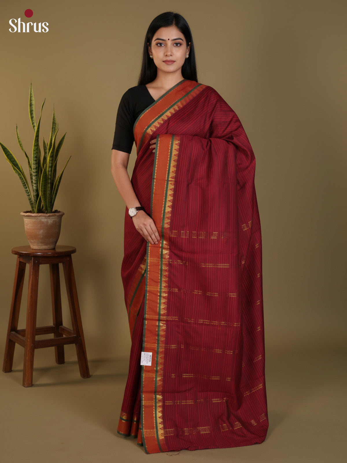 DLS09045 - Semi Silk Saree - Shop on Shrus.com