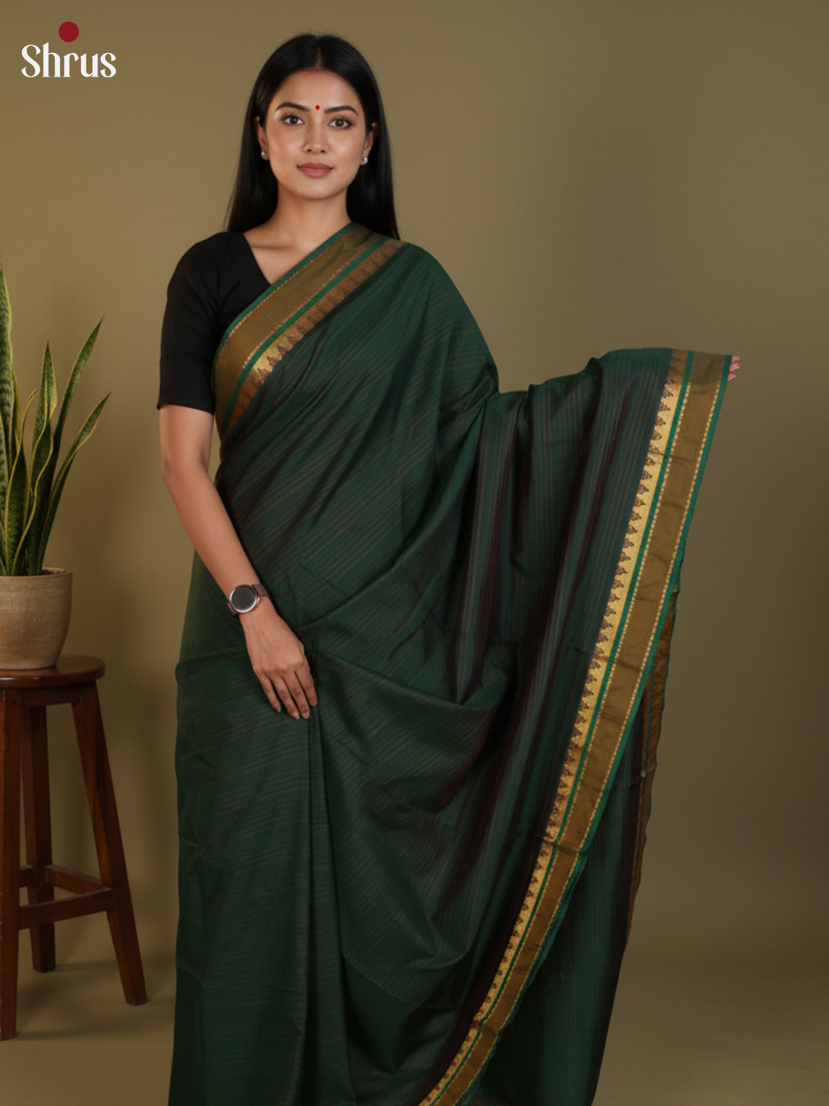 DLS09046 - Semi Silk Saree - Shop on Shrus.com