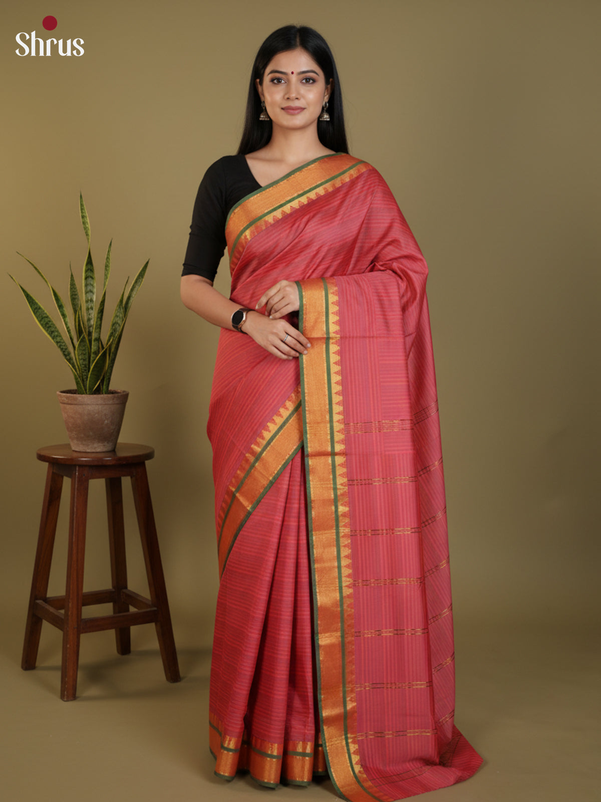 DLS09047 - Semi Silk Saree - Shop on Shrus.com