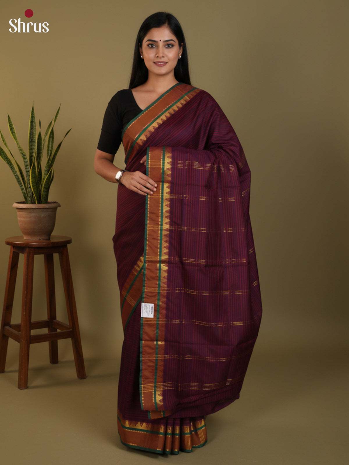 DLS09051 - Semi Silk Saree - Shop on Shrus.com