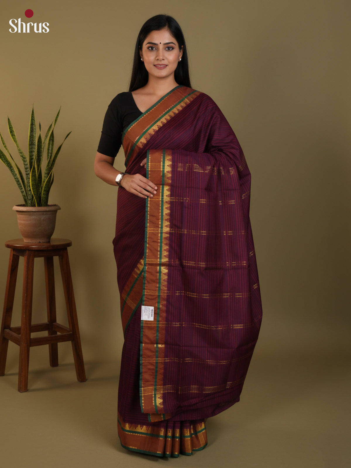 DLS09051 - Semi Silk Saree - Shop on Shrus.com
