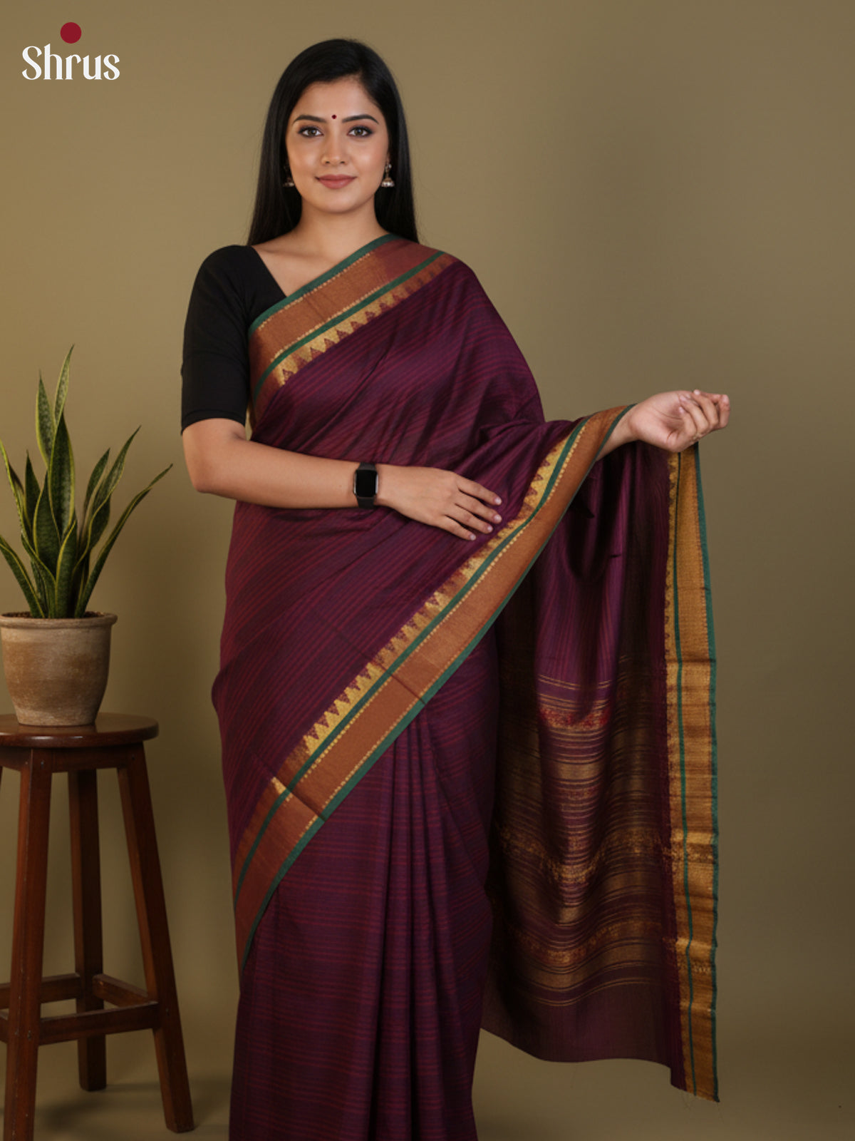 DLS09051 - Semi Silk Saree - Shop on Shrus.com