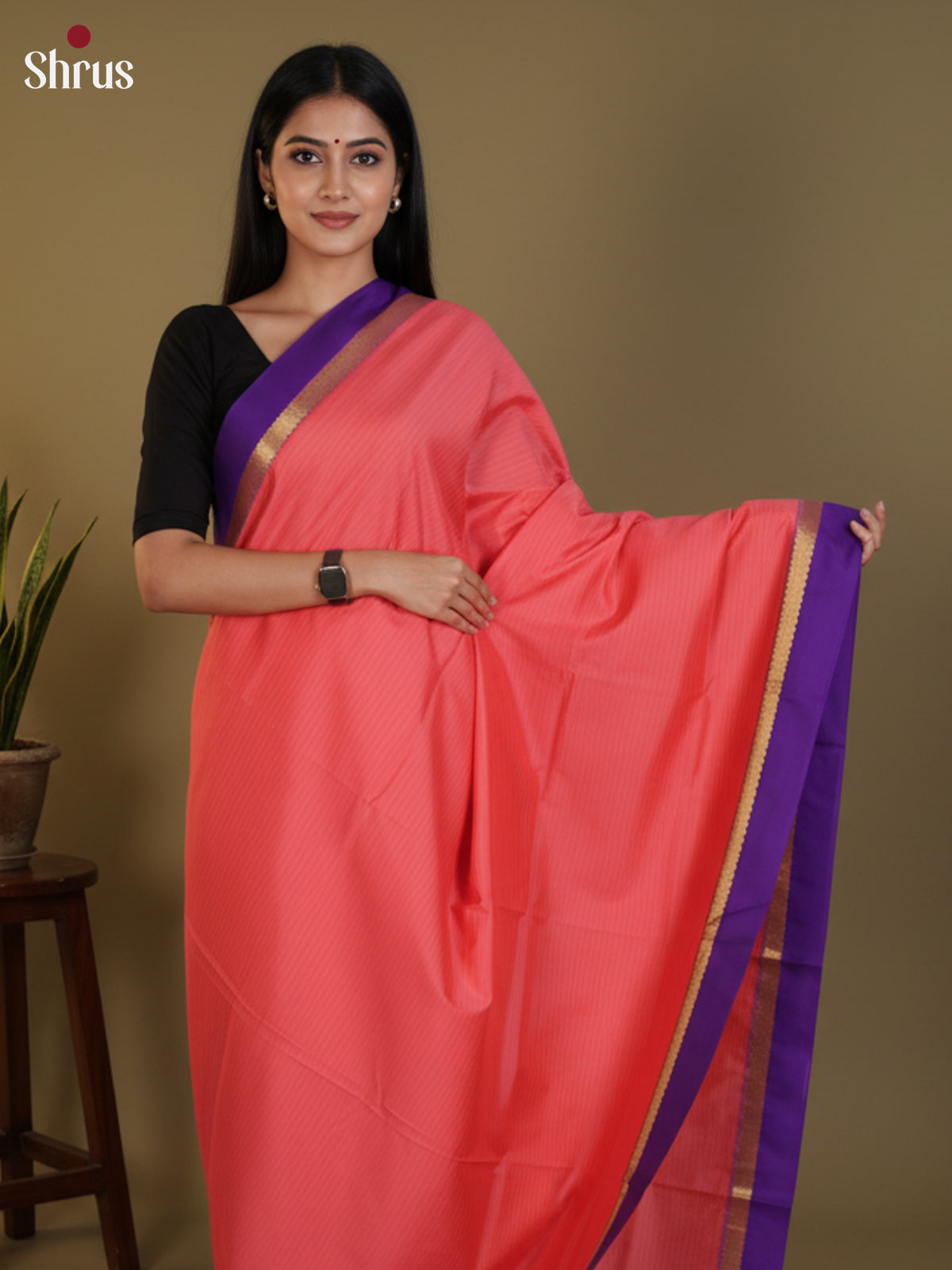 DLS09053 - Semi Silk Saree - Shop on Shrus.com