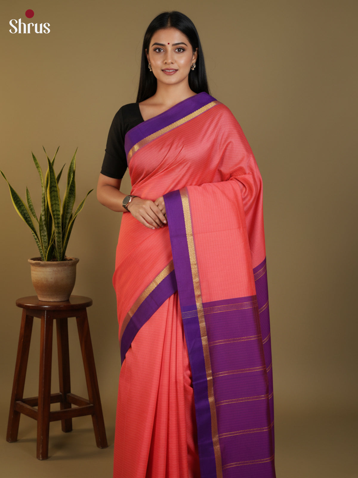 DLS09053 - Semi Silk Saree - Shop on Shrus.com