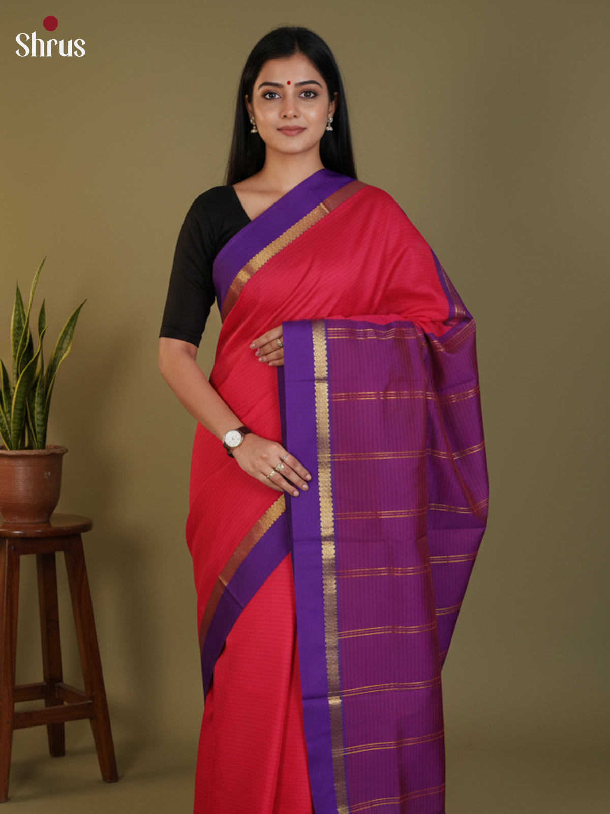 DLS09054 - Semi Silk Saree - Shop on Shrus.com