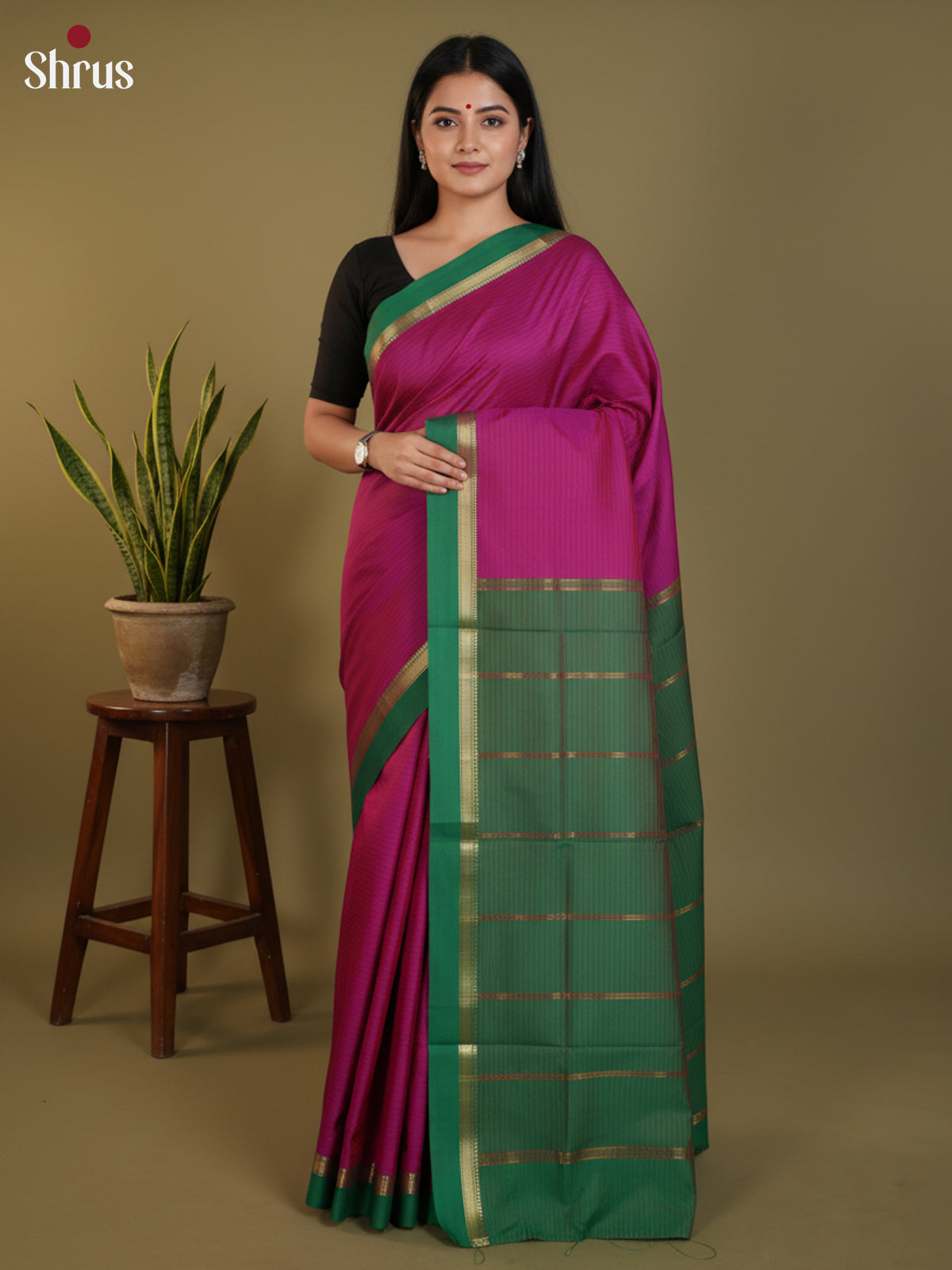 DLS09062 - Semi Silk Saree - Shop on Shrus.com