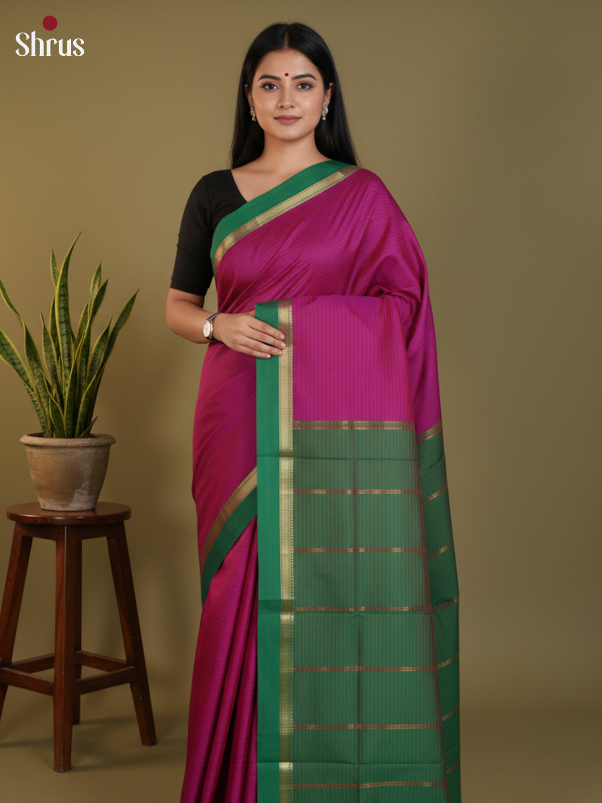 DLS09062 - Semi Silk Saree - Shop on Shrus.com