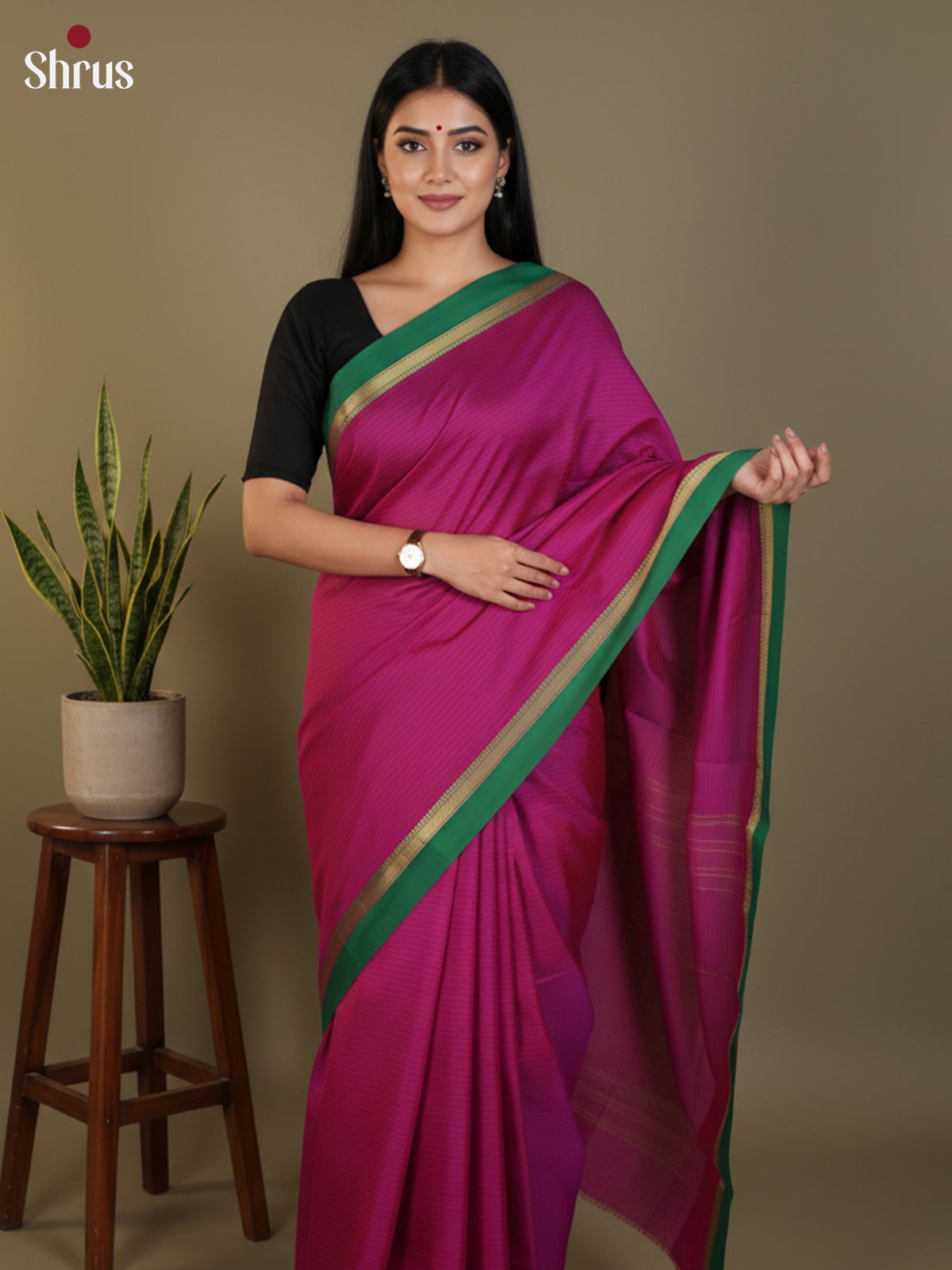 DLS09062 - Semi Silk Saree - Shop on Shrus.com