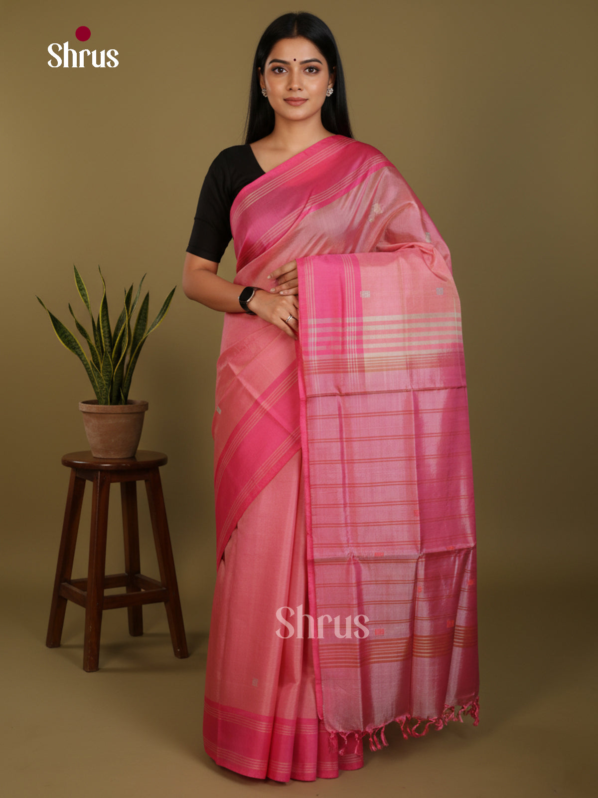 DLS09074 - Banana Pith without blouse Saree - Shop on Shrus.com