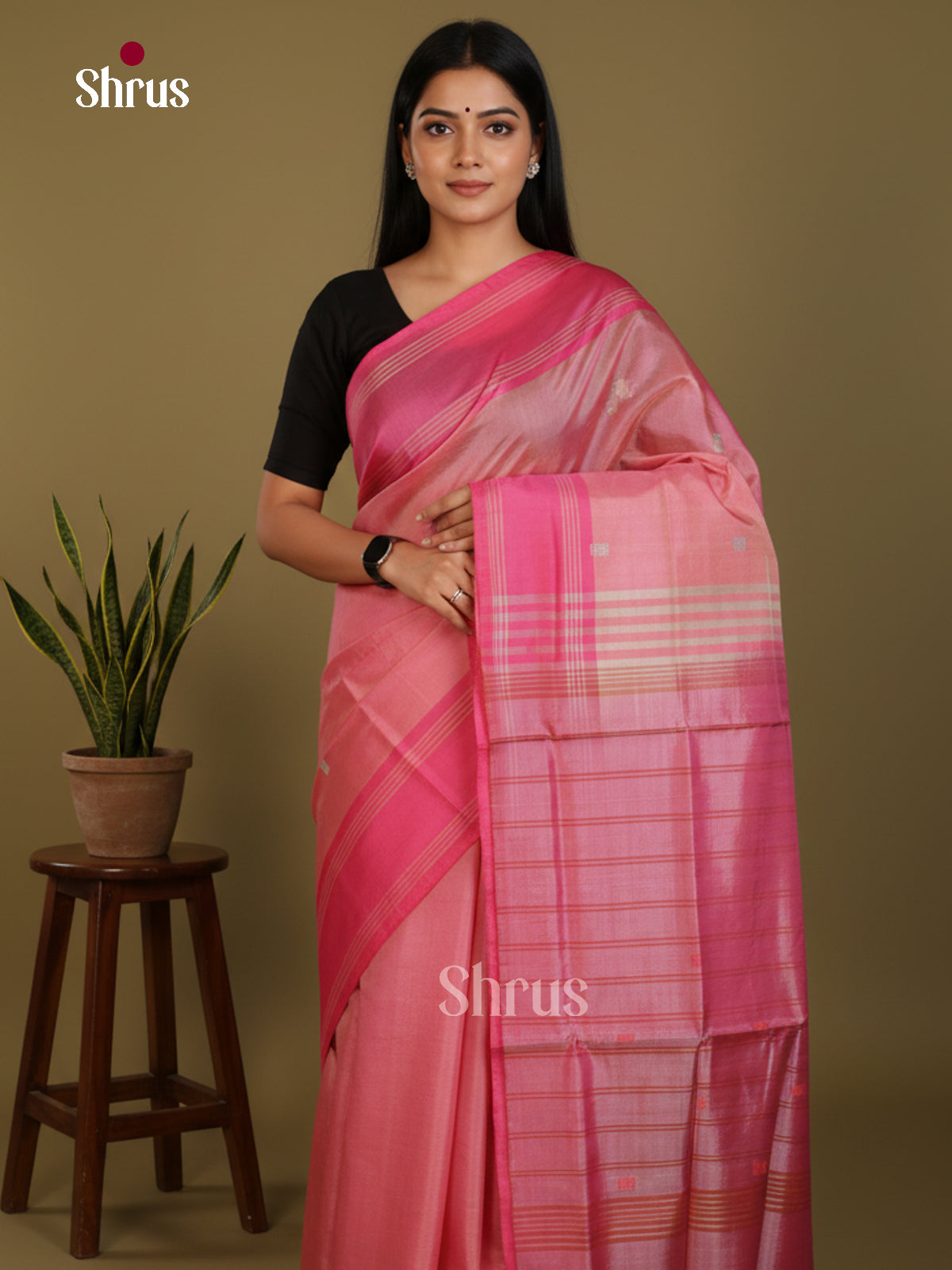 DLS09074 - Banana Pith without blouse Saree - Shop on Shrus.com
