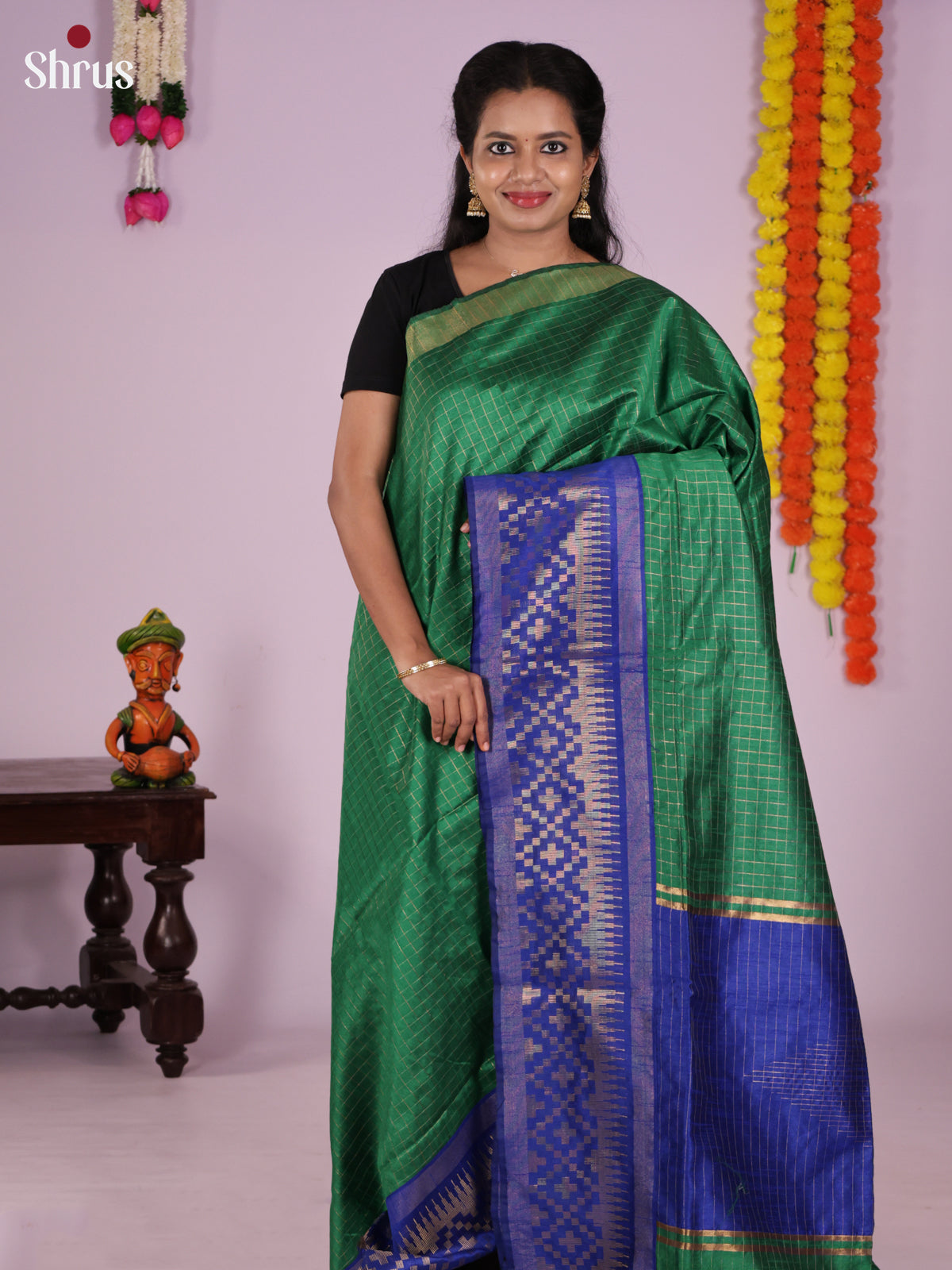 DLS11002 - Semi Rawsilk Saree - Shop on Shrus.com