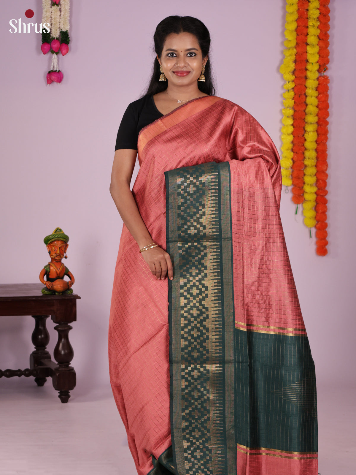 DLS11006 - Semi Rawsilk Saree - Shop on Shrus.com