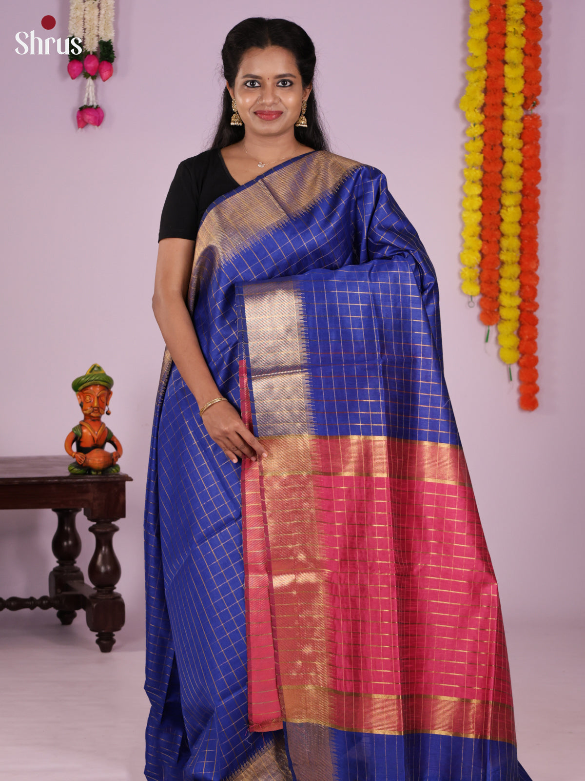 DLS11048 - Semi Rawsilk Saree - Shop on Shrus.com