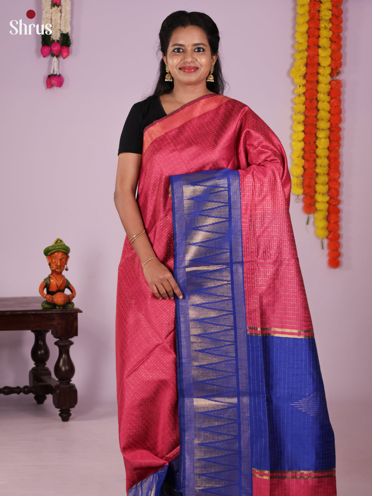 DLS11144 - Semi Rawsilk Saree - Shop on Shrus.com