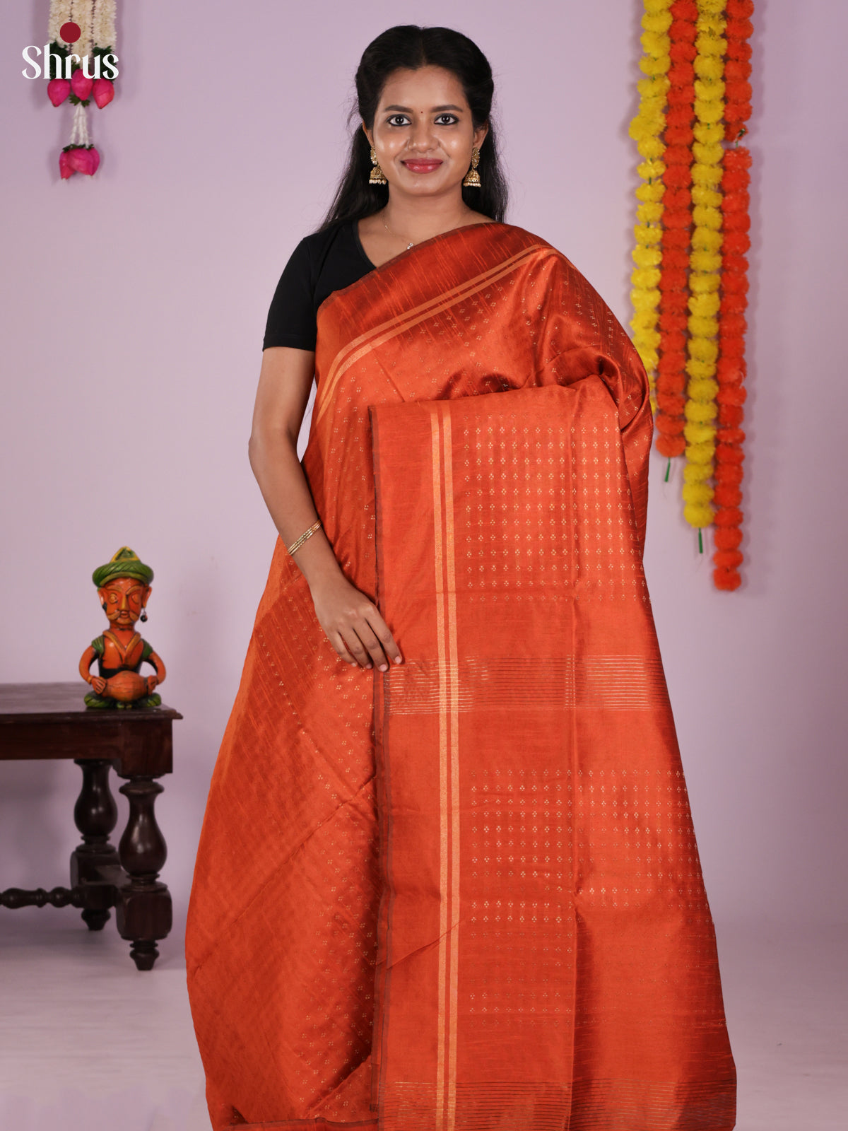DLS11152 - Semi Rawsilk Saree - Shop on Shrus.com
