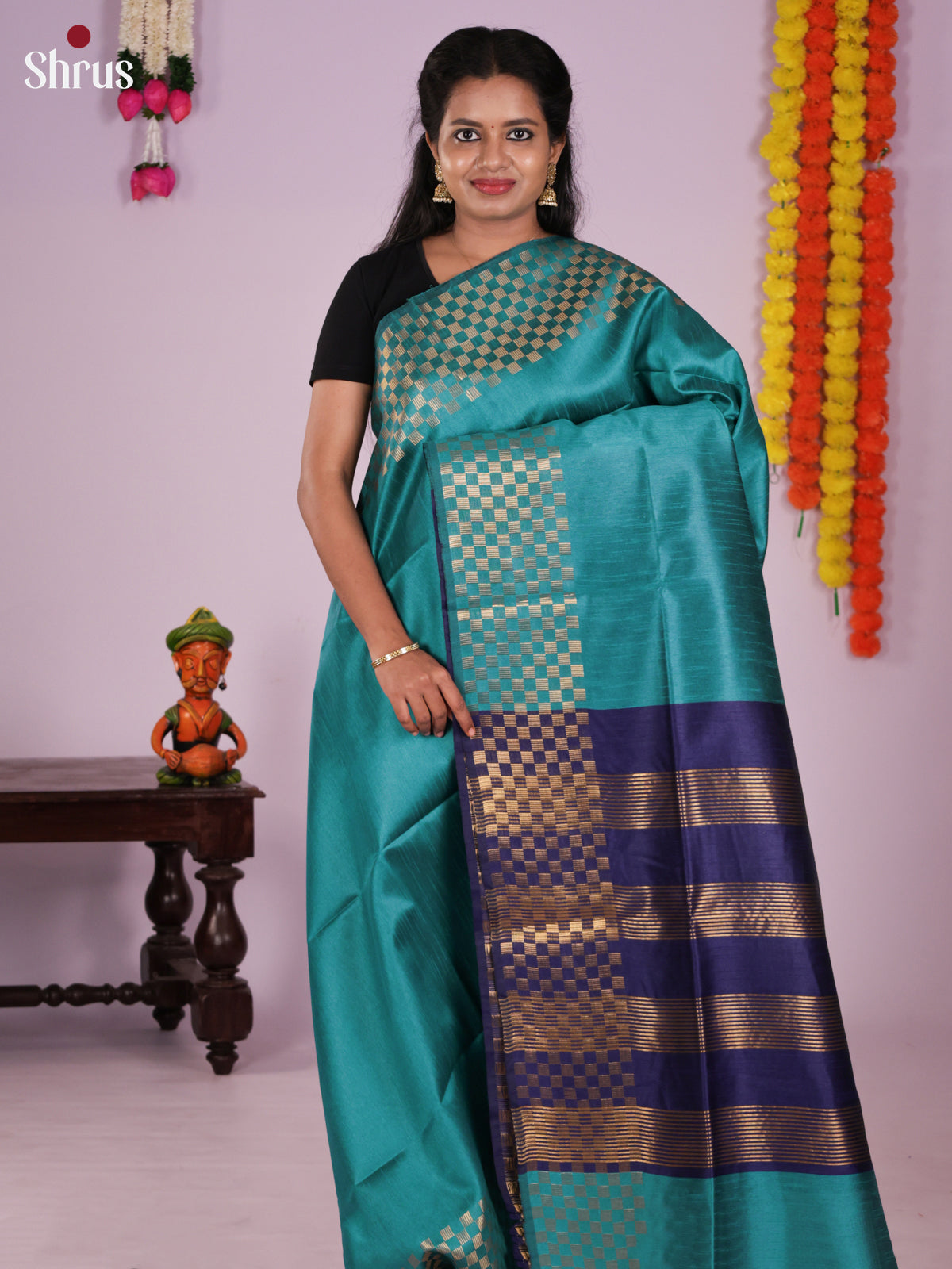 DLS11160 - Semi Rawsilk Saree
