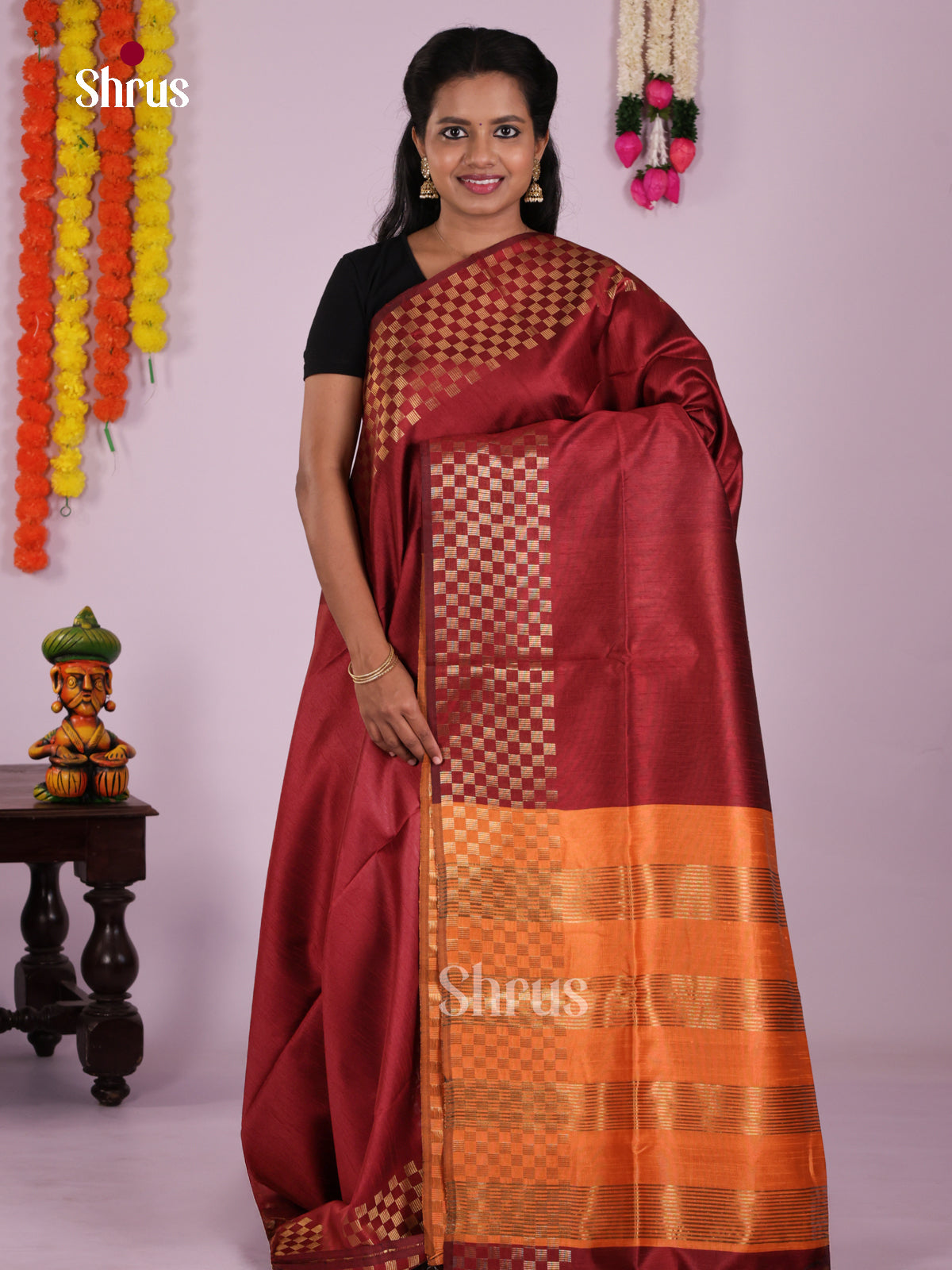 DLS11167 - Semi Rawsilk Saree - Shop on Shrus.com