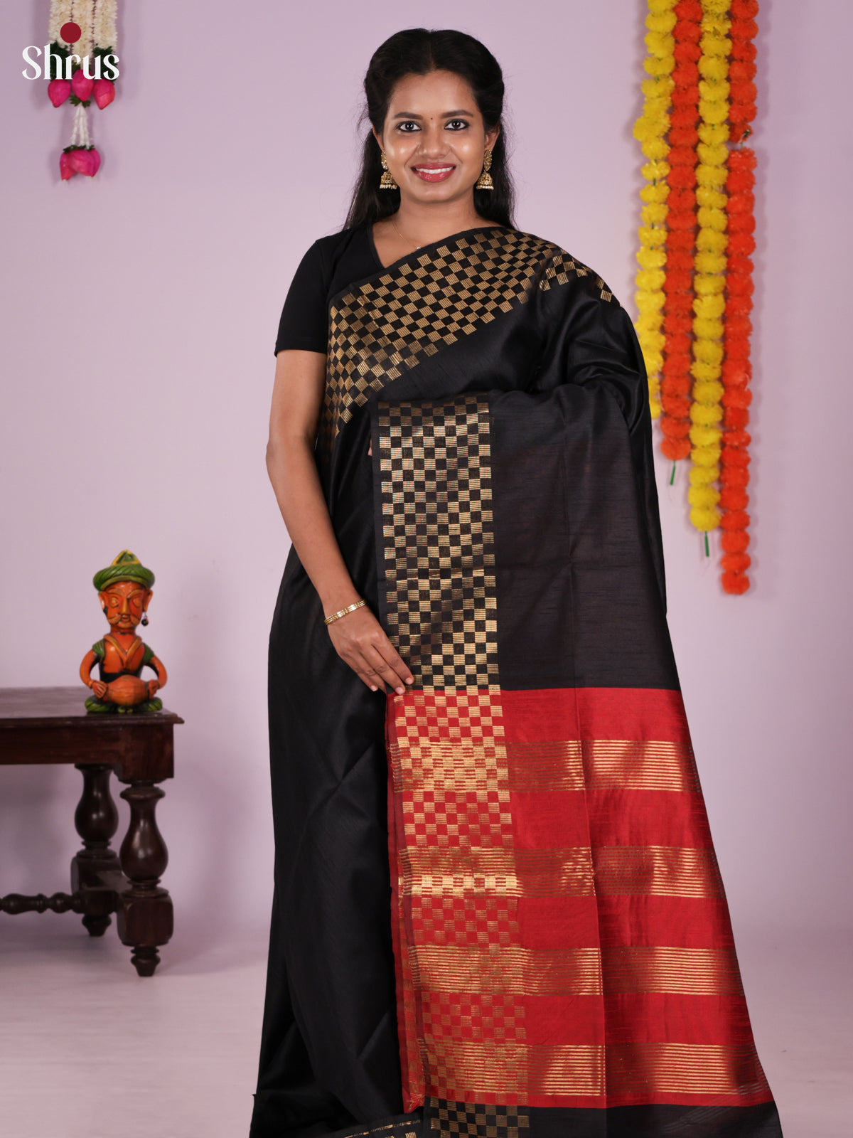 DLS11170 - Semi Rawsilk Saree - Shop on Shrus.com