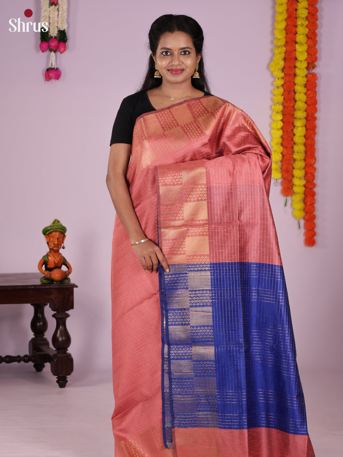 DLS11184 - Semi Rawsilk Saree - Shop on Shrus.com
