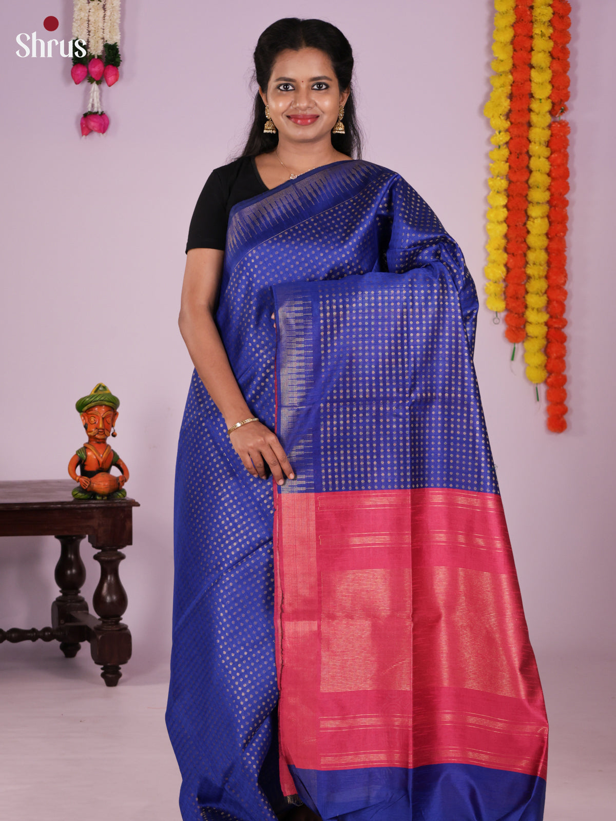 DLS11217 - Semi Rawsilk Saree - Shop on Shrus.com