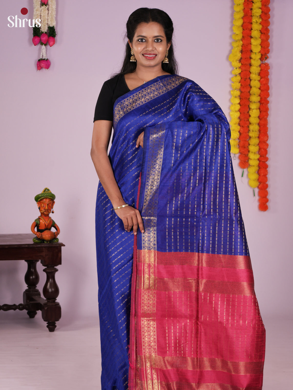 DLS11248 - Semi Rawsilk Saree - Shop on Shrus.com