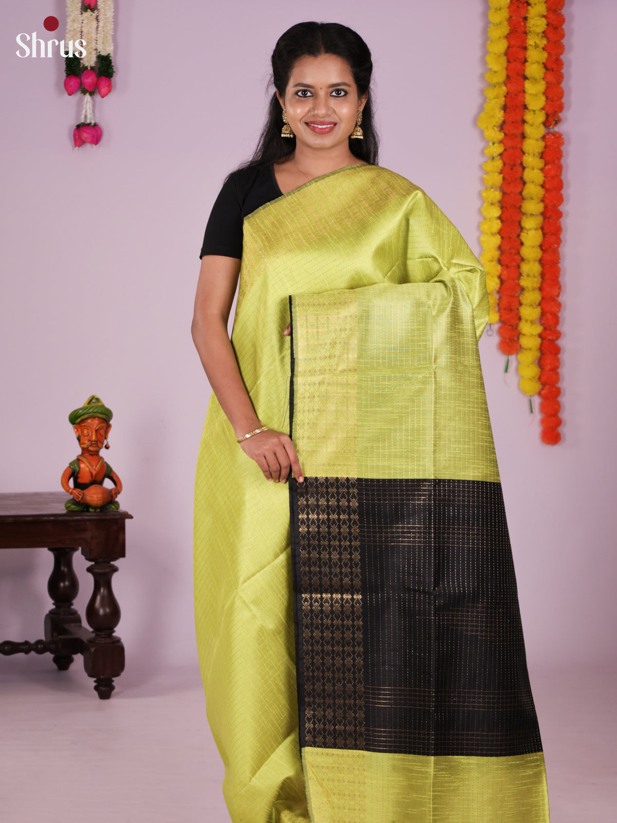 DLS11256 - Semi Rawsilk Saree - Shop on Shrus.com