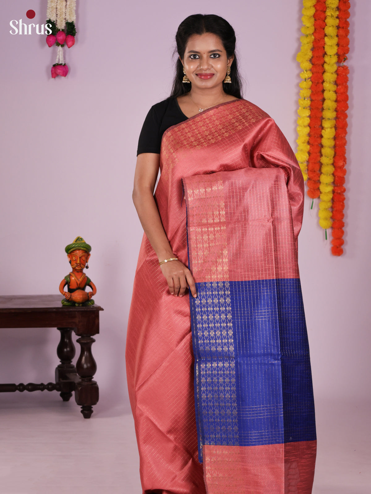 DLS11267 - Semi Rawsilk Saree - Shop on Shrus.com