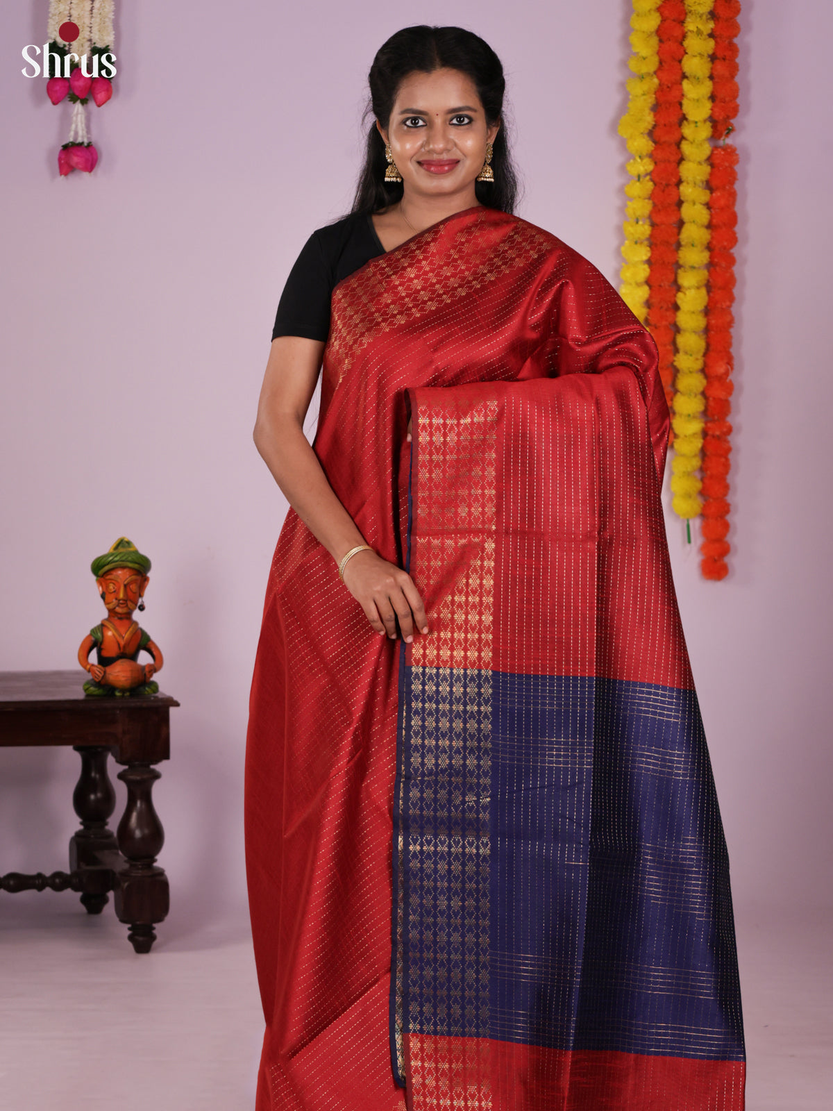 DLS11270 - Semi Rawsilk Saree - Shop on Shrus.com