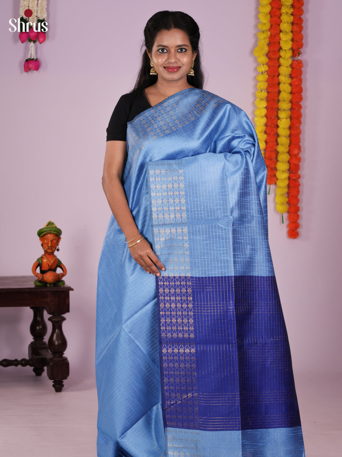 DLS11271 - Semi Rawsilk Saree - Shop on Shrus.com
