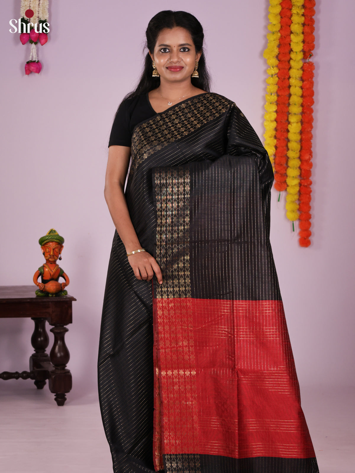 DLS11273 - Semi Rawsilk Saree - Shop on Shrus.com