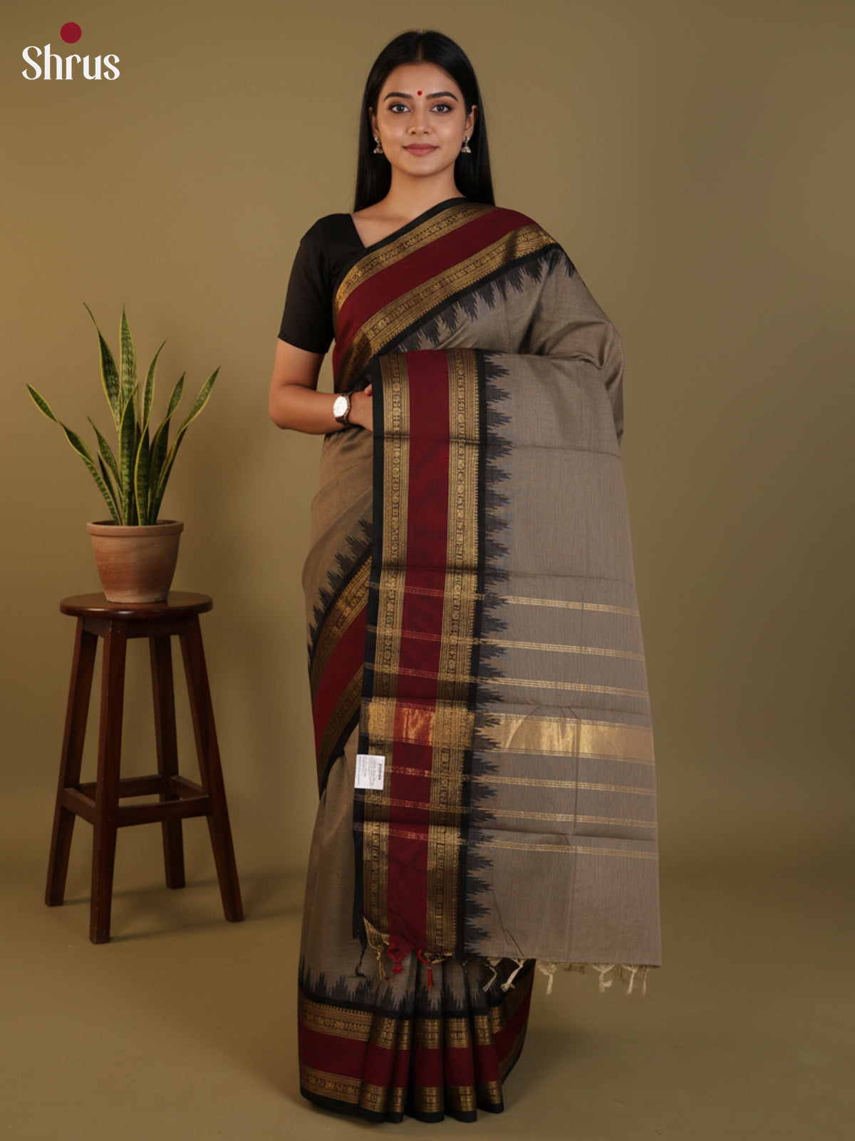 DLS13001 - Chettinad Cotton Saree - Shop on Shrus.com