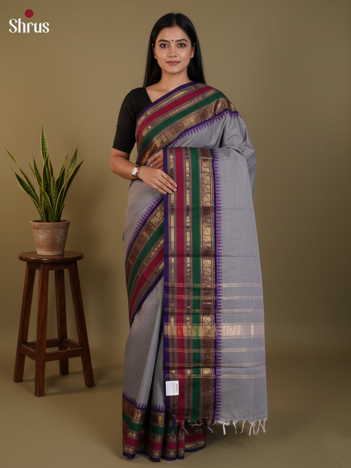 DLS13011 - Chettinad Cotton Saree - Shop on Shrus.com