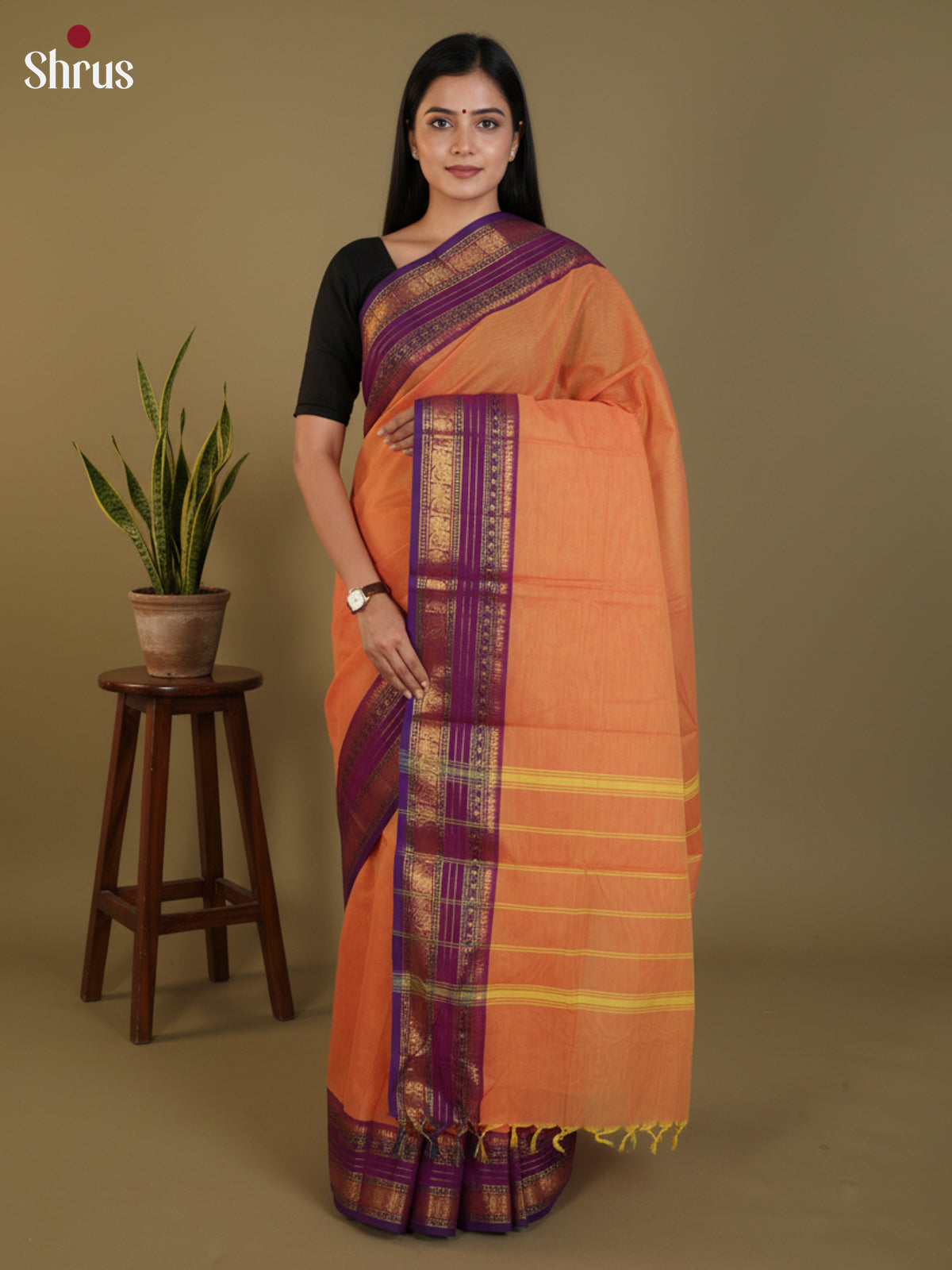 DLS13014 - Chettinad Cotton Saree - Shop on Shrus.com
