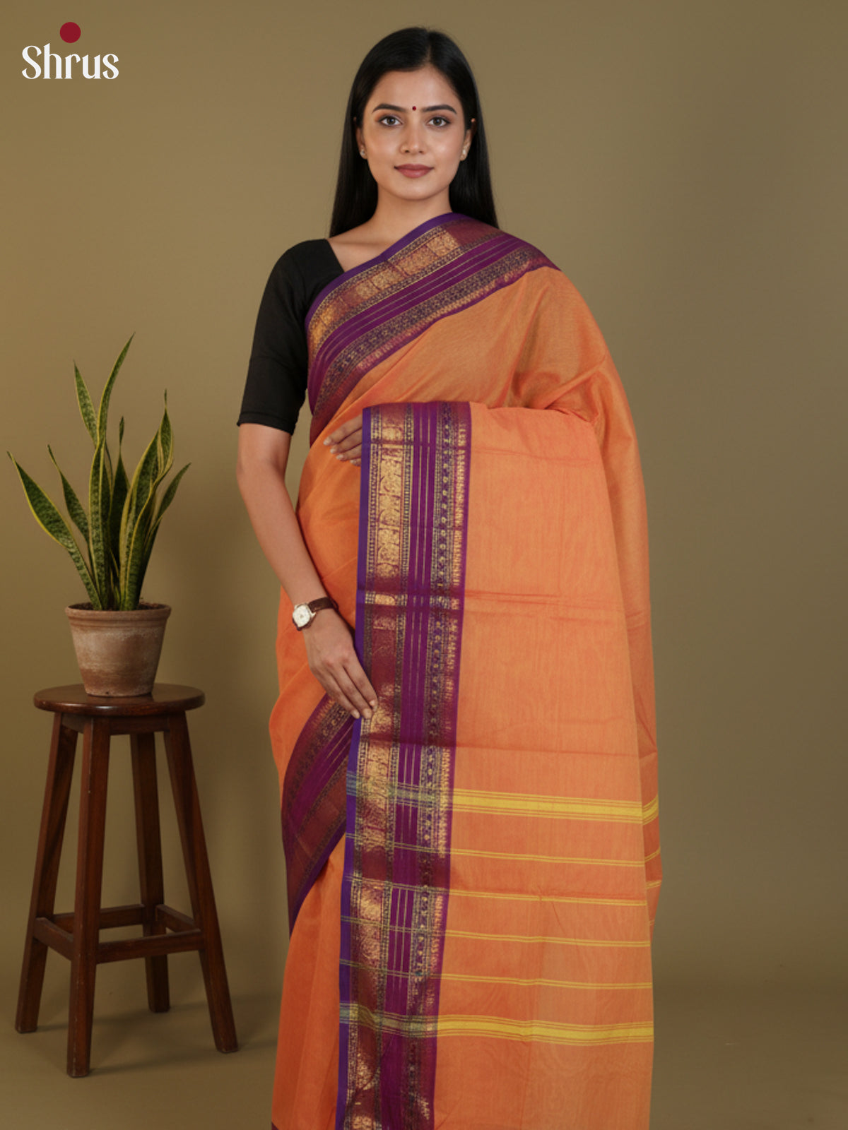 DLS13014 - Chettinad Cotton Saree - Shop on Shrus.com