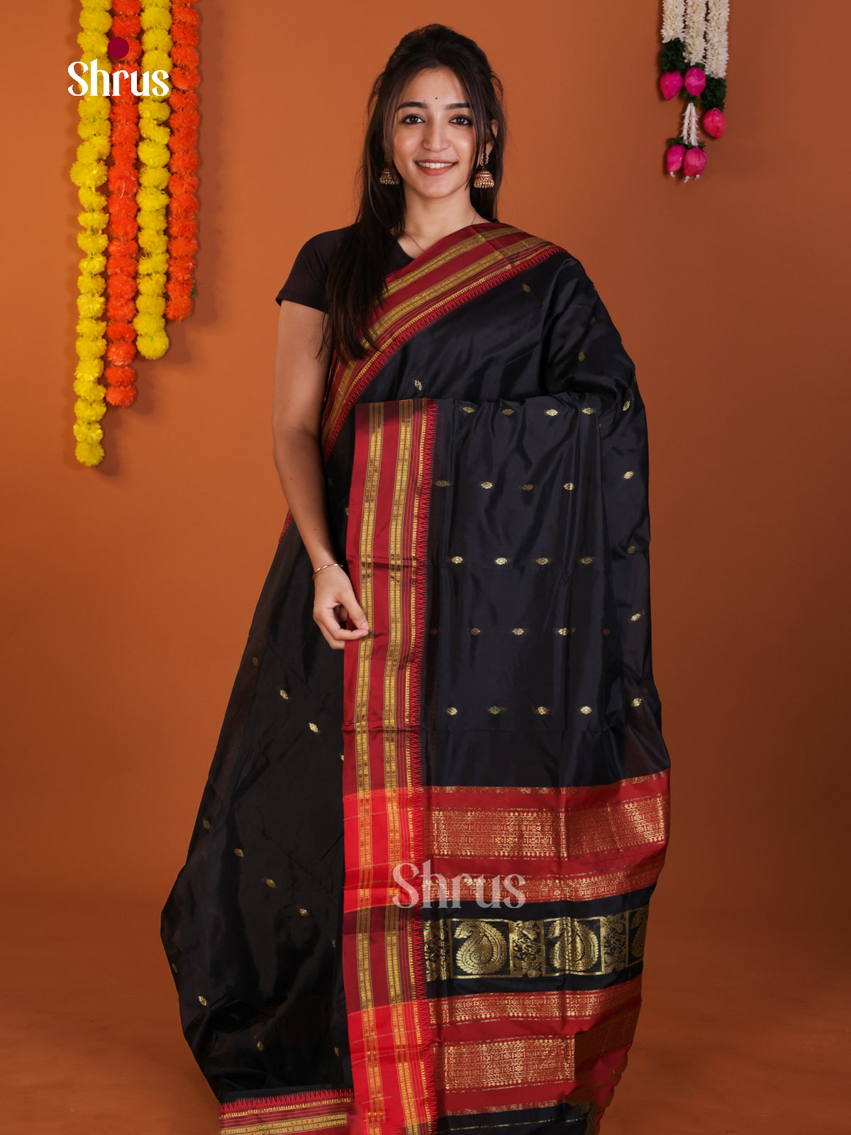 DLS13083 - Narayanpetsilk-halfpure Saree - Shop on Shrus.com