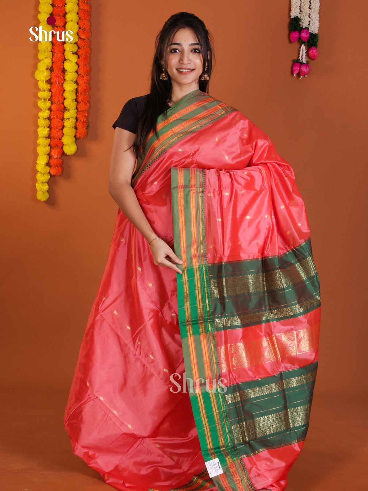 DLS13087 - Narayanpetsilk-halfpure Saree - Shop on Shrus.com
