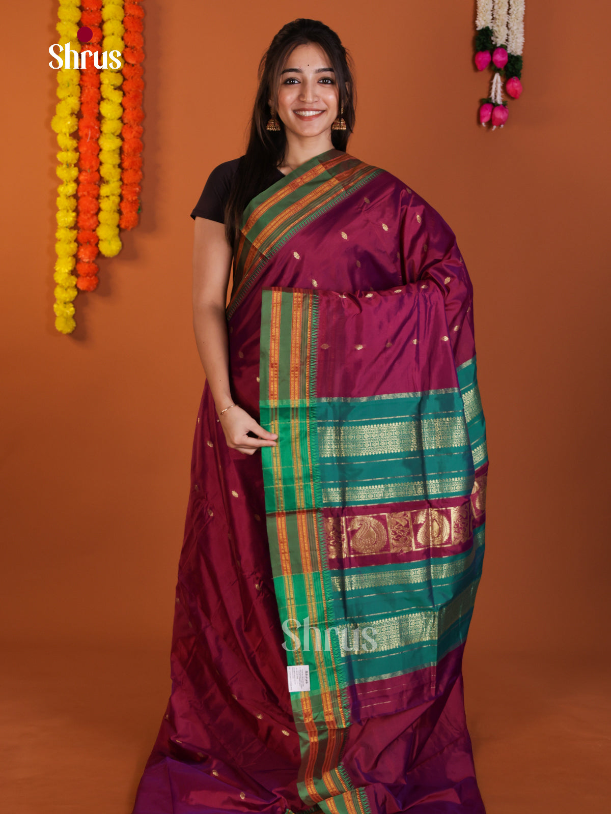 DLS13088 - Narayanpetsilk-halfpure Saree - Shop on Shrus.com