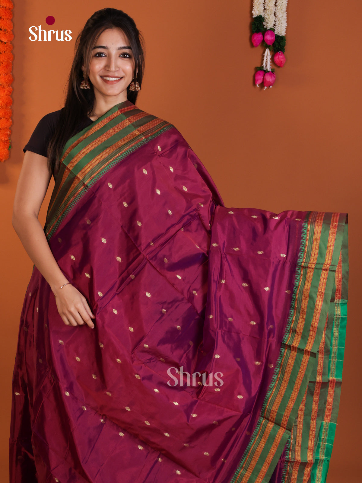 DLS13088 - Narayanpetsilk-halfpure Saree - Shop on Shrus.com