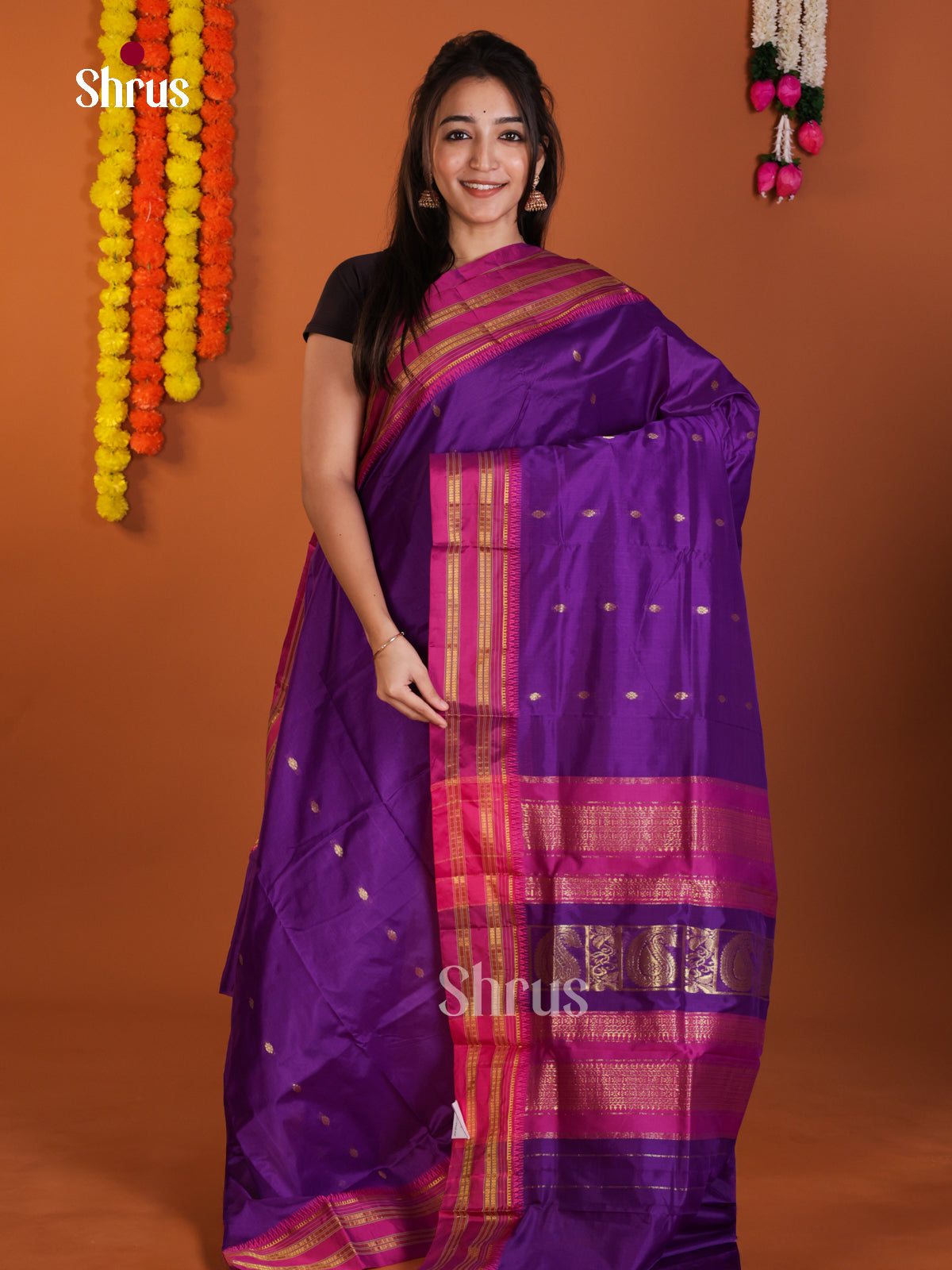DLS13090 - Narayanpetsilk-halfpure Saree - Shop on Shrus.com