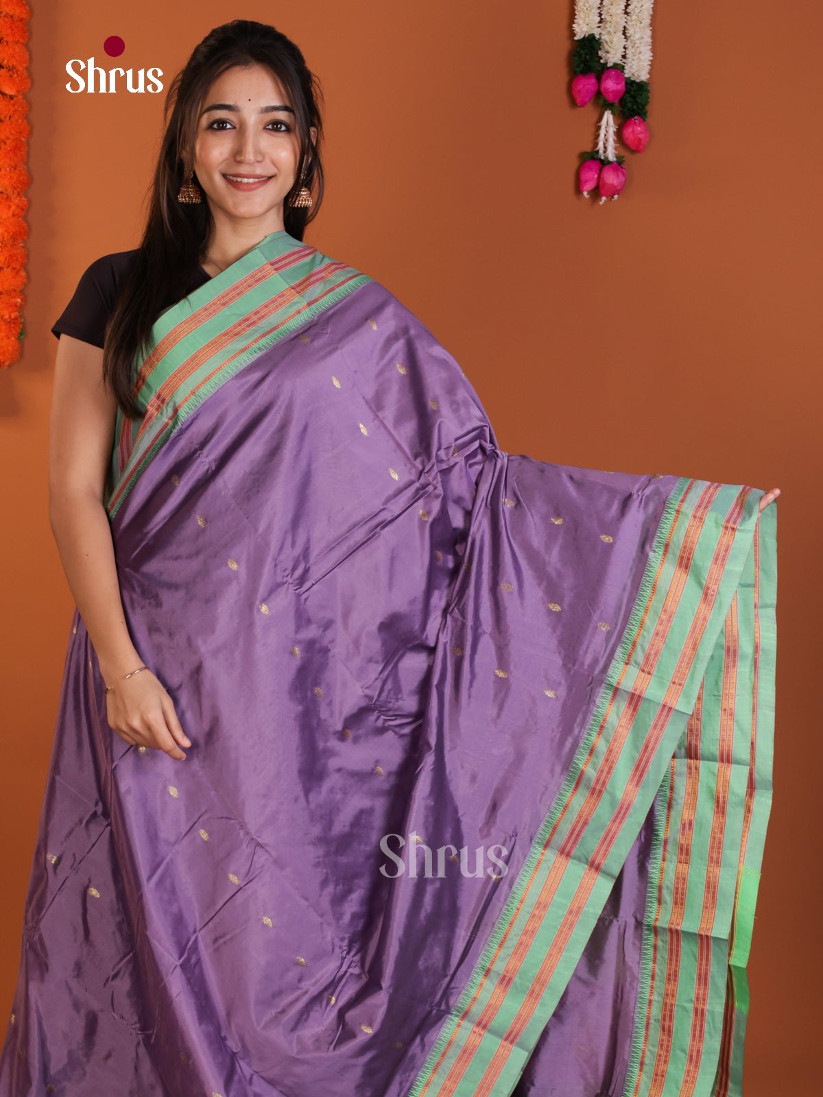 DLS13091 - Narayanpetsilk-halfpure Saree - Shop on Shrus.com