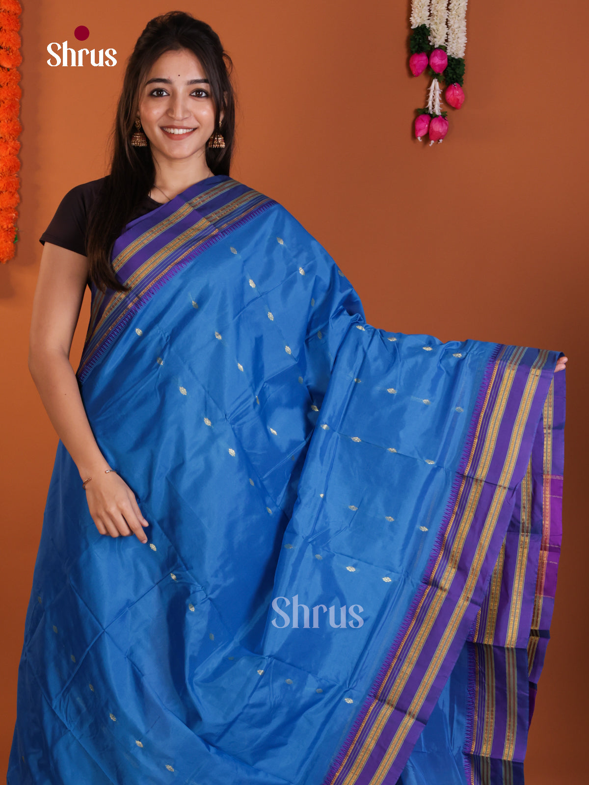 DLS13095 - Narayanpetsilk-halfpure Saree - Shop on Shrus.com