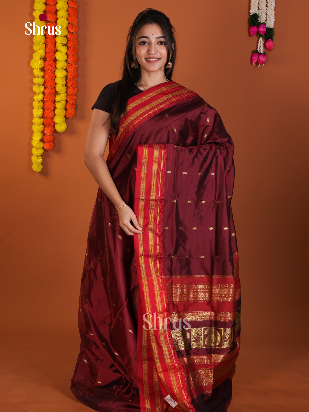 DLS13097 - Narayanpetsilk-halfpure Saree - Shop on Shrus.com