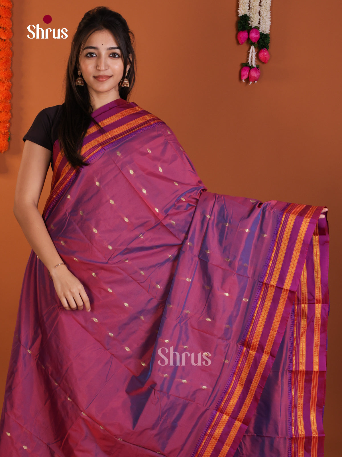 DLS13098 - Narayanpetsilk-halfpure Saree - Shop on Shrus.com