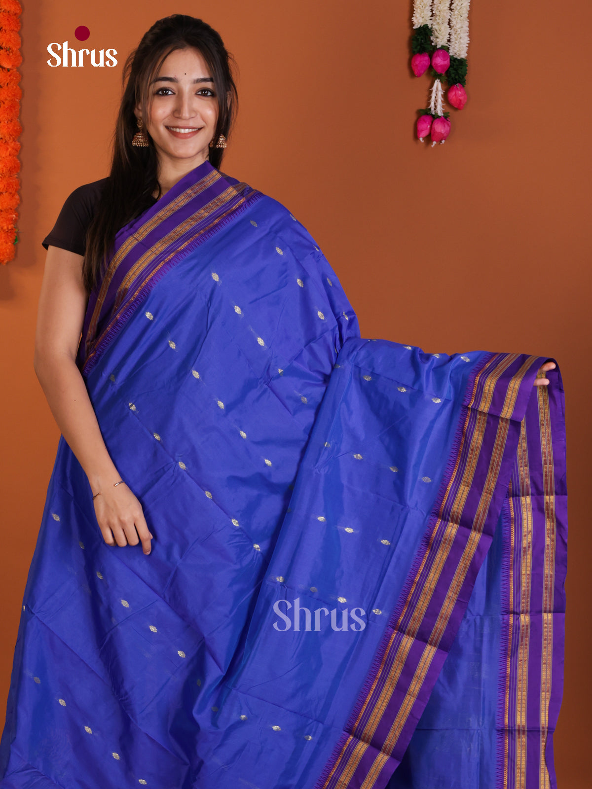 DLS13101 - Narayanpetsilk-halfpure Saree - Shop on Shrus.com