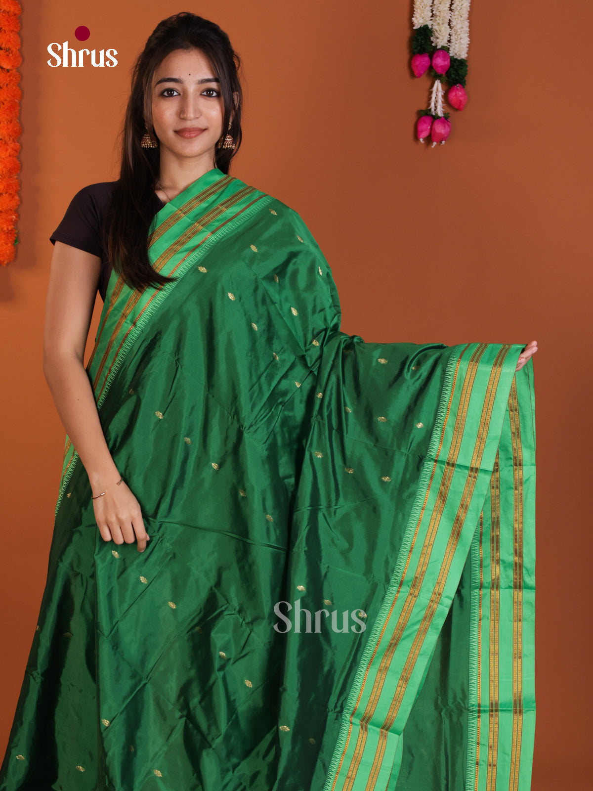 DLS13103 - Narayanpetsilk-halfpure Saree - Shop on Shrus.com